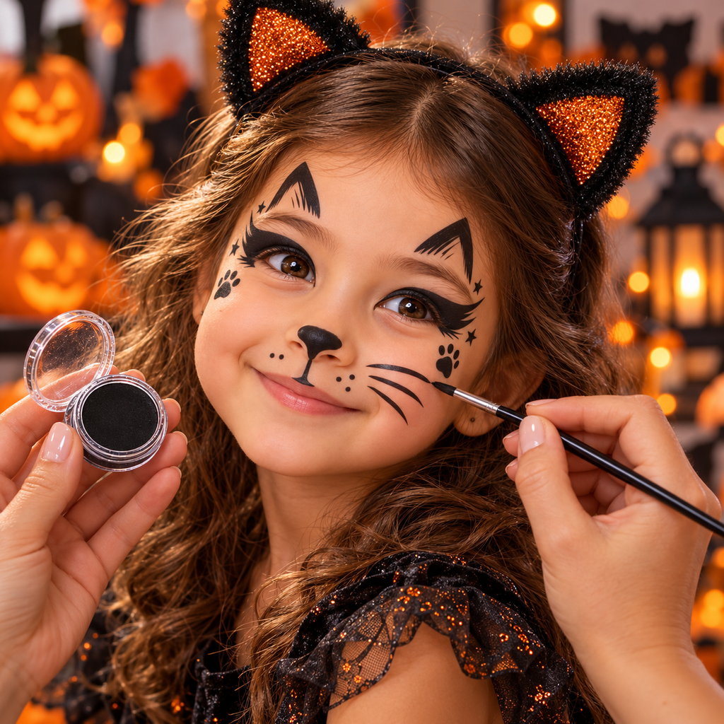 Pinta Caras Maquillaje Fiesta Halloween Negro - Louicid