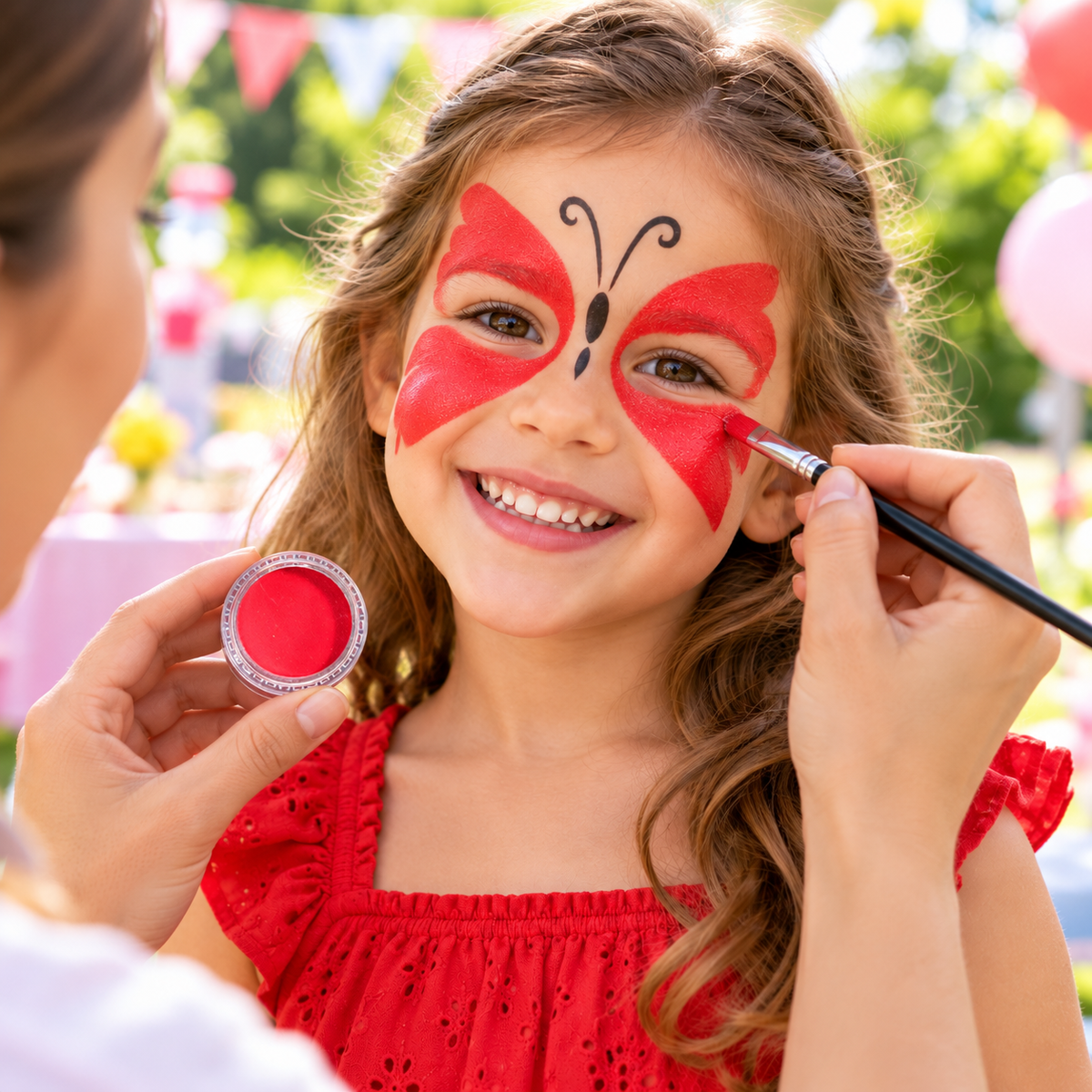 Pinta Caras Maquillaje Fiesta Halloween Rojo - Louicid