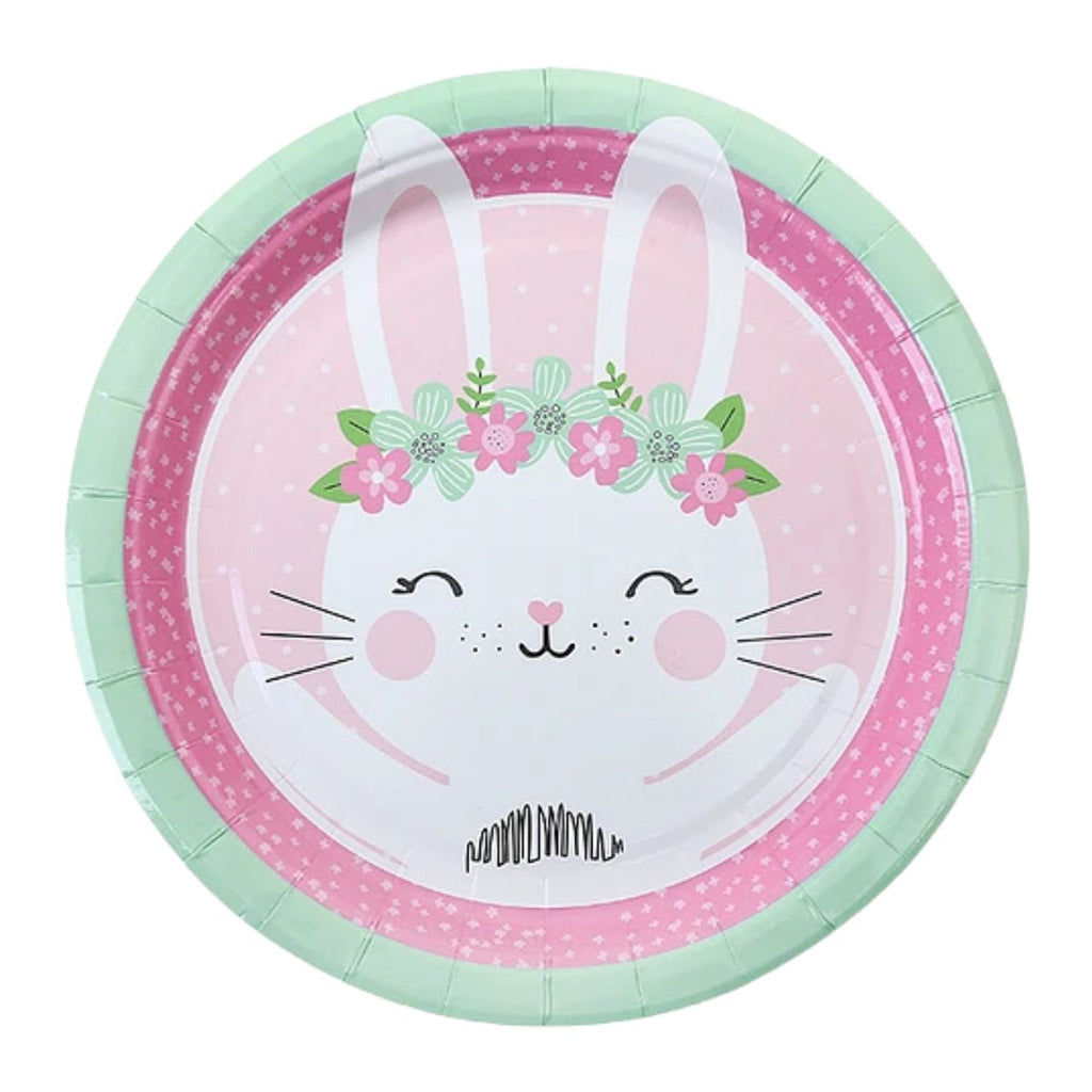 Plato Cartón Conejita Feliz Para Pascua 6pzas - Louicid