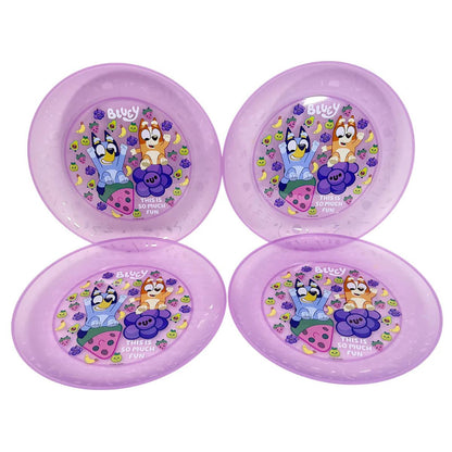 Platos Plásticos Reutilizables Bluey 4pzas - Louicid