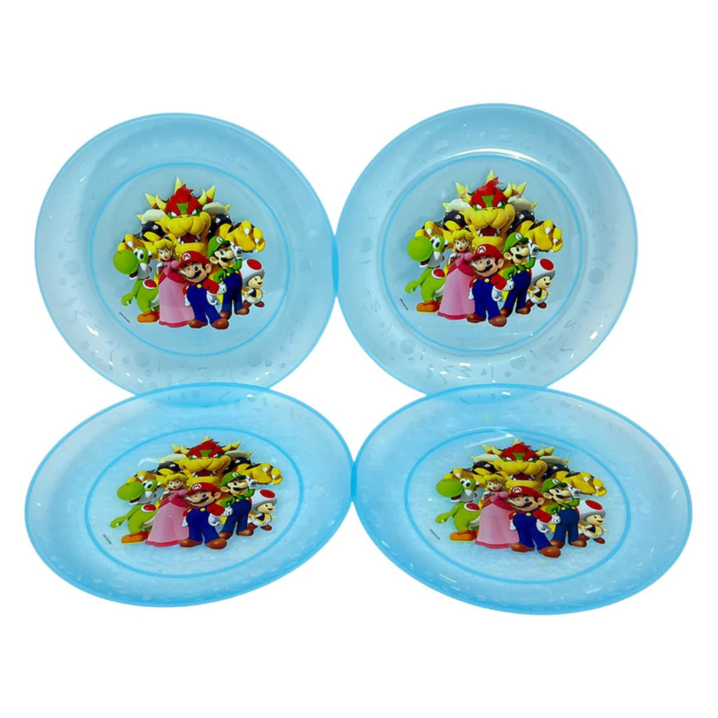 Platos Plásticos Reutilizables Mario Bros 4pzas - Louicid
