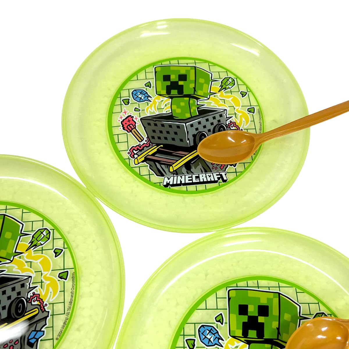 Platos Plásticos Reutilizables Minecraft - Louicid