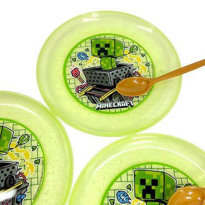 Platos Plásticos Reutilizables Minecraft - Louicid