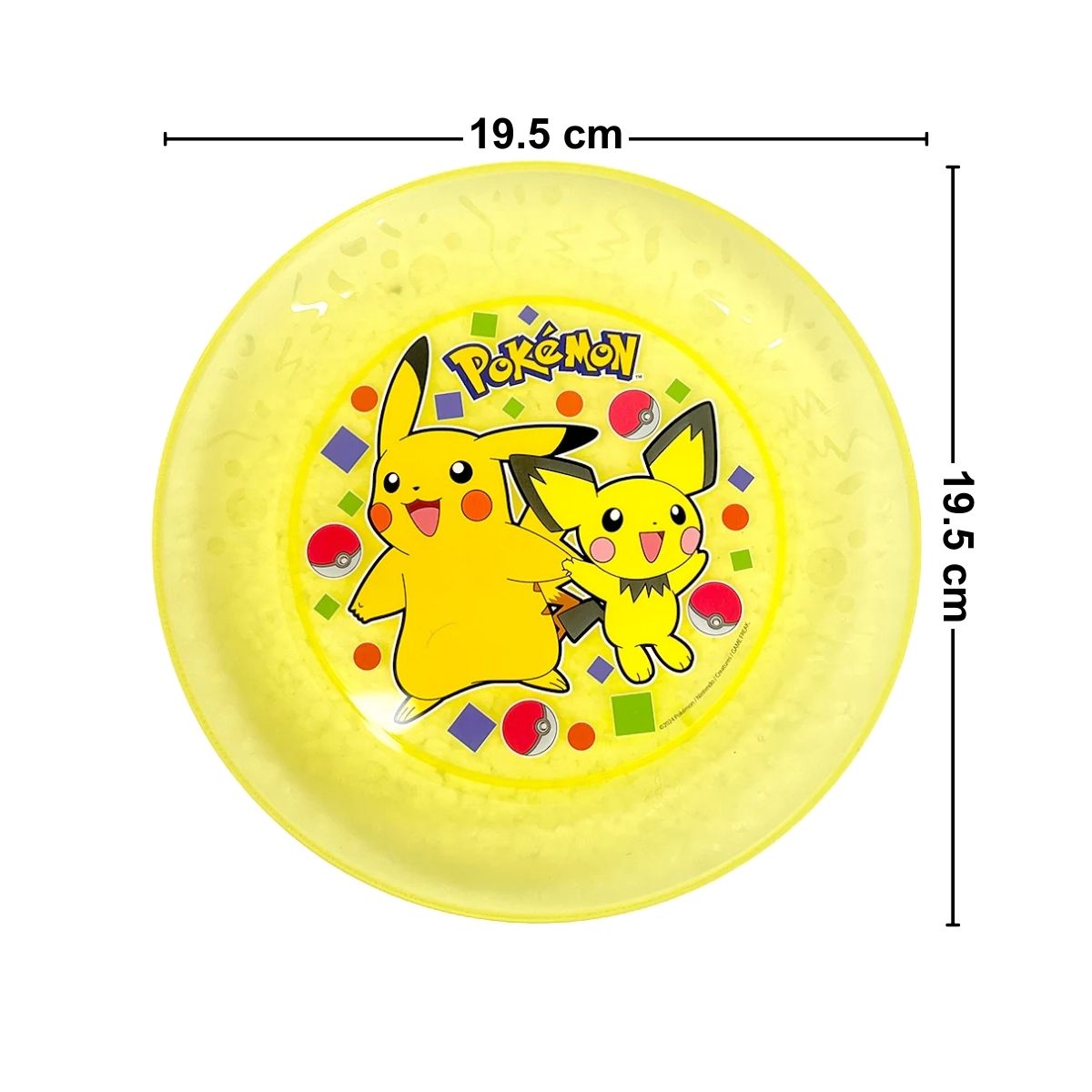Platos Plásticos Reutilizables Pokemon 4pzas Medidas