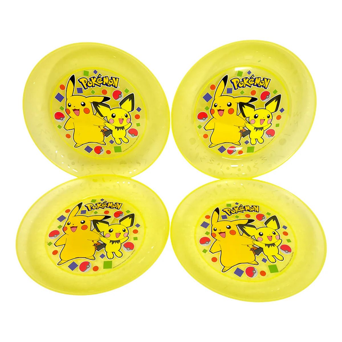 Platos Plásticos Reutilizables Pokemon 4pzas - Louicid