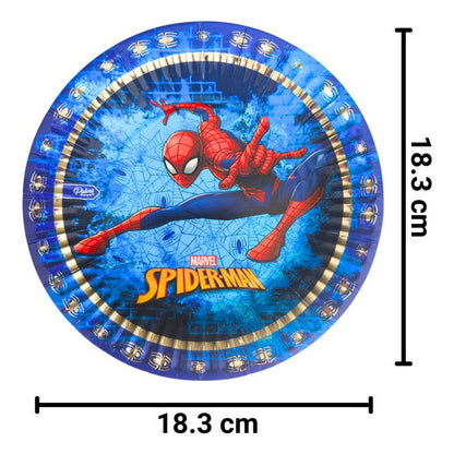 Set 6 Platos Cartón Spiderman 18cm Para Cumpleaños Louicid - Louicid