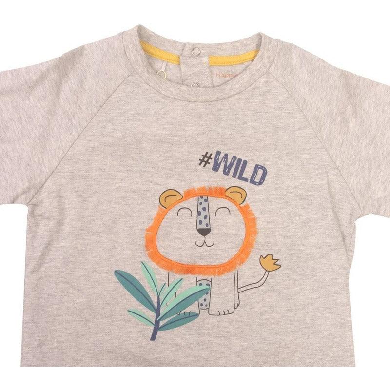 Polera De Bebé Niño Manga Larga Gris - Louicid