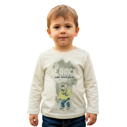 Polera Bebé Niño Beige Manga Larga - Louicid