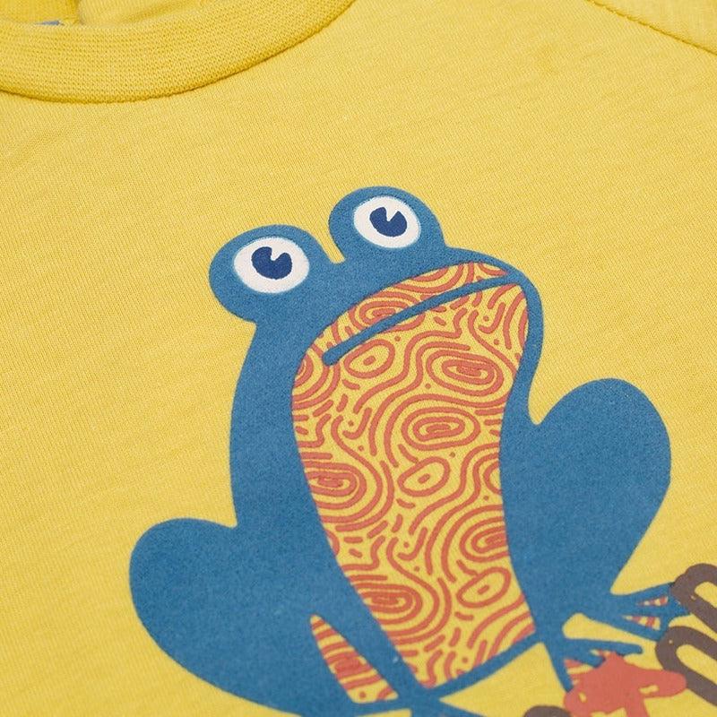 Polera Manga Larga Para Bebé Niño Sapito Amarillo - Louicid