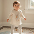 Polera De Bebé Niña Manga Larga Conejo Beige - Louicid