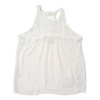 Polera De Niña Sin Manga Con Cinta De Encaje Blanco Reverso - Louicid