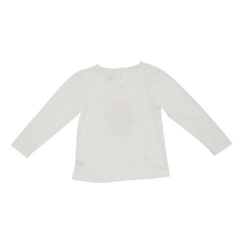 Polera Manga Larga Bebé Niña Estampado Magic Crudo Pillin - Louicid