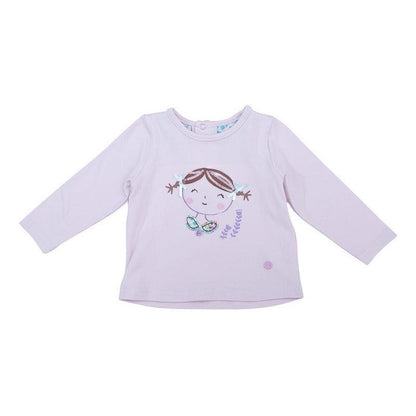 Polera De Bebé Niña Manga Larga Lila - Louicid
