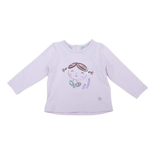 Polera De Bebé Niña Manga Larga Lila - Louicid