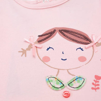 Polera De Bebé Niña Manga Larga Rosado - Louicid