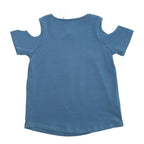 Polera De Niña Bordado Flores Manga Corta - Louicid