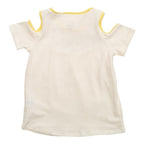 Polera De Niña Bordado Flores Manga Corta - Louicid