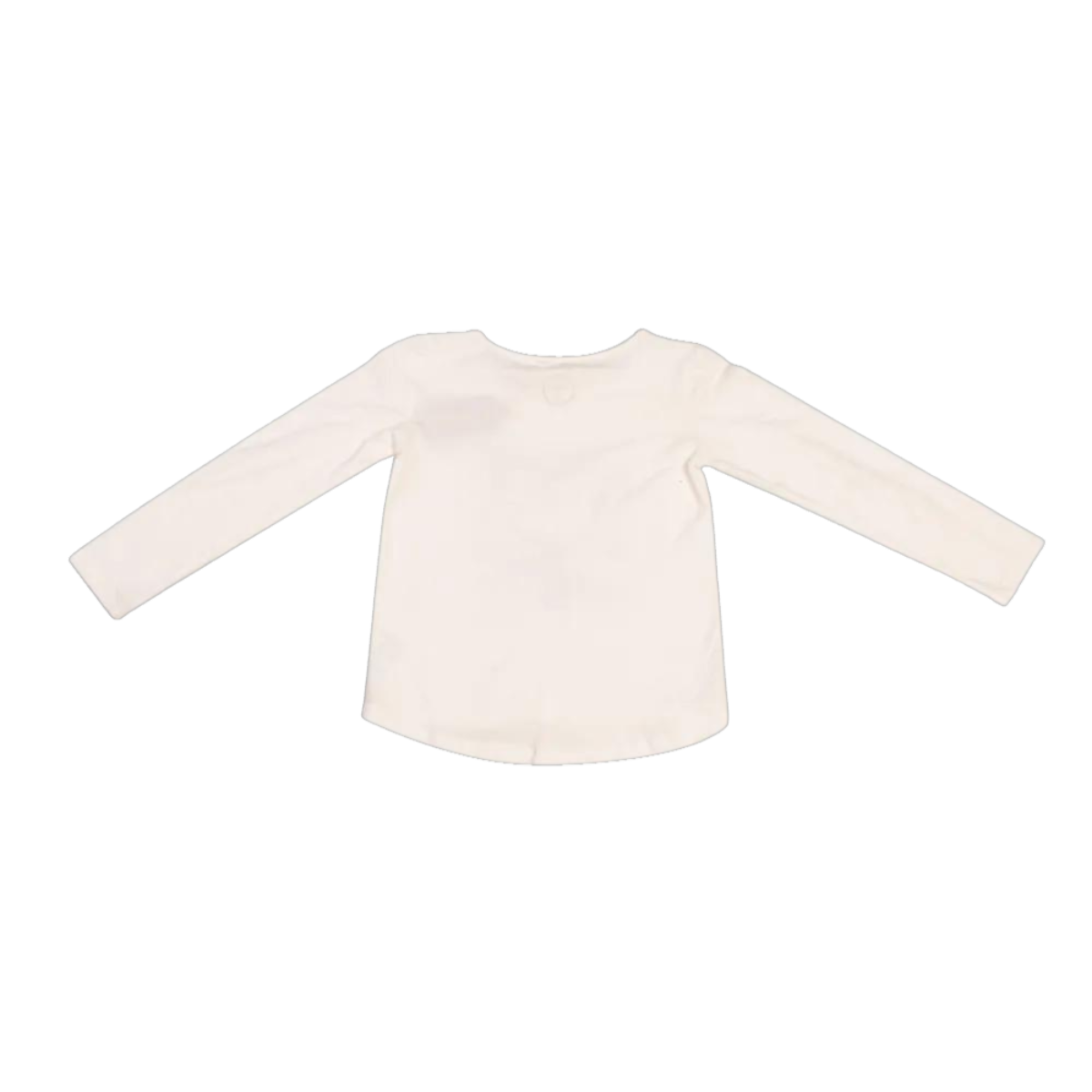 Polera Niña Manga Larga Beige Glitter Reverso - Louicid