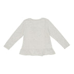 Polera De Niña Manga Larga Gris Claro Pillin - Louicid
