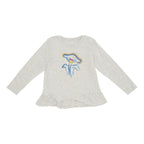 Polera De Niña Manga Larga Gris Claro Pillin - Louicid