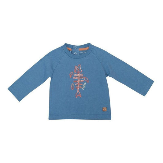 Polera Manga Larga Para Bebé Niño Azul