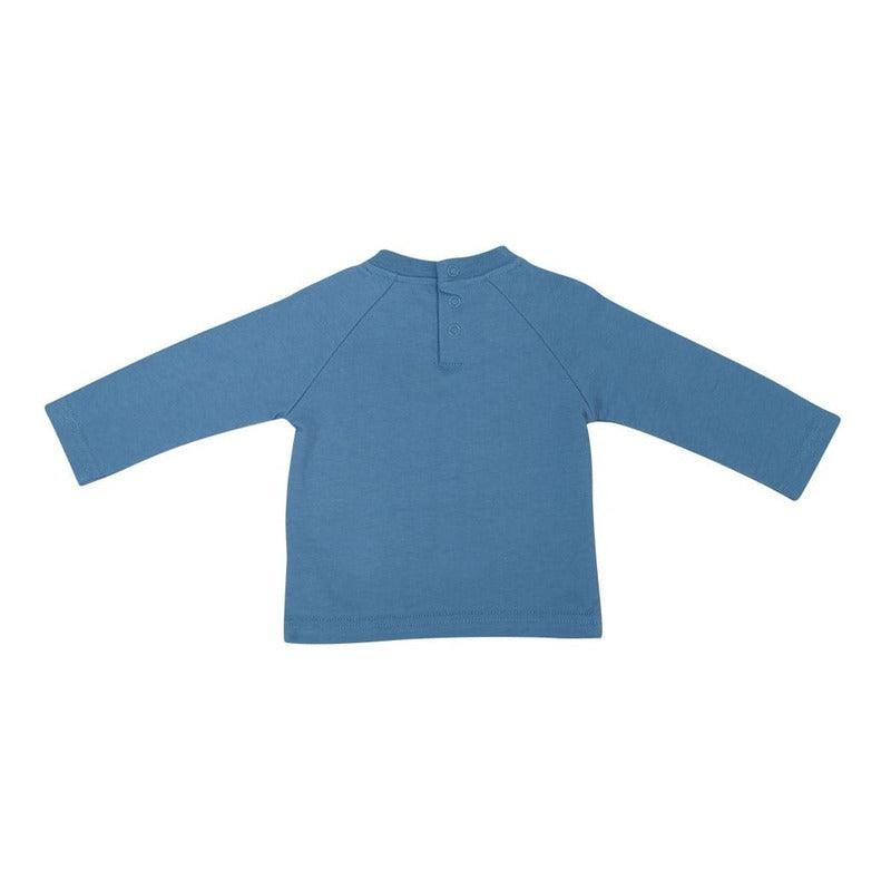 Polera Manga Larga Para Bebé Niño Azul - Louicid