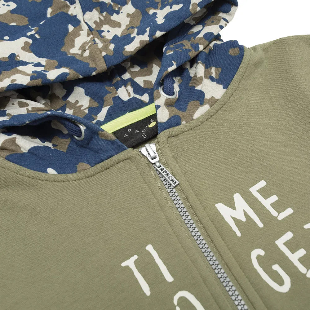 Polerón Niño Cierre Camuflado Verde Cierr - Louicid