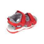 Sandalia Niño Doble Velcro Roja Inclinado - Louicid
