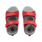 Sandalia Niño Doble Velcro Roja superior - Louicid