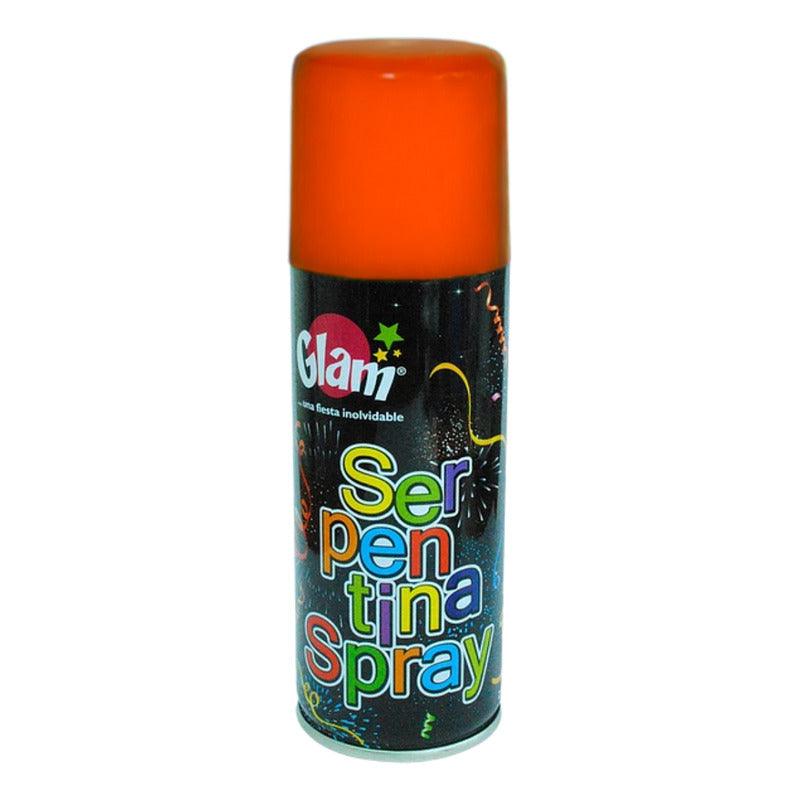 Serpentina En Spray De 250ml Para Navidad & Año Nuevo Naranja - Louicid