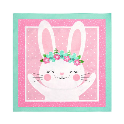 Servilleta Conejita Feliz Para Pascua 20 Piezas Primer Diseño - Louicid