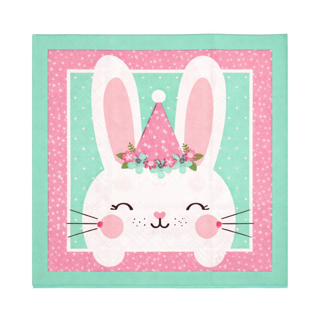 Servilleta Conejita Feliz Para Pascua 20 Piezas Segundo Diseño - Louicid