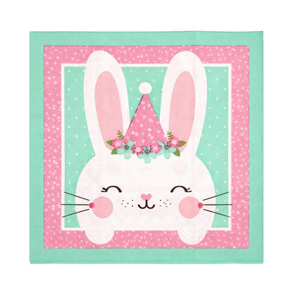 Servilleta Conejita Feliz Para Pascua 20 Piezas Segundo Diseño - Louicid