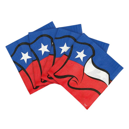 Servilletas Bandera Chilena 20pcs Fiestas Patrias - Louicid