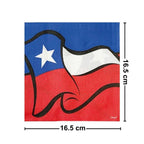 Servilletas Bandera Chilena Medidas Fiestas Patrias - Louicid