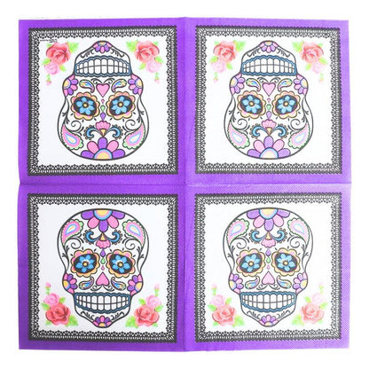 Servilletas De Papel Catrina 10pcs Halloween Big Party - Louicid