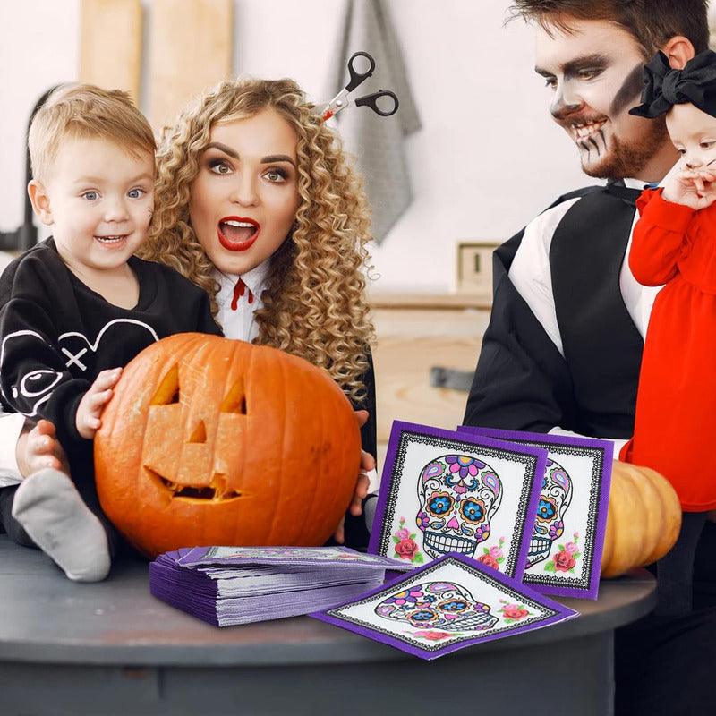 Servilletas De Papel Catrina 10pcs Halloween Big Party - Louicid