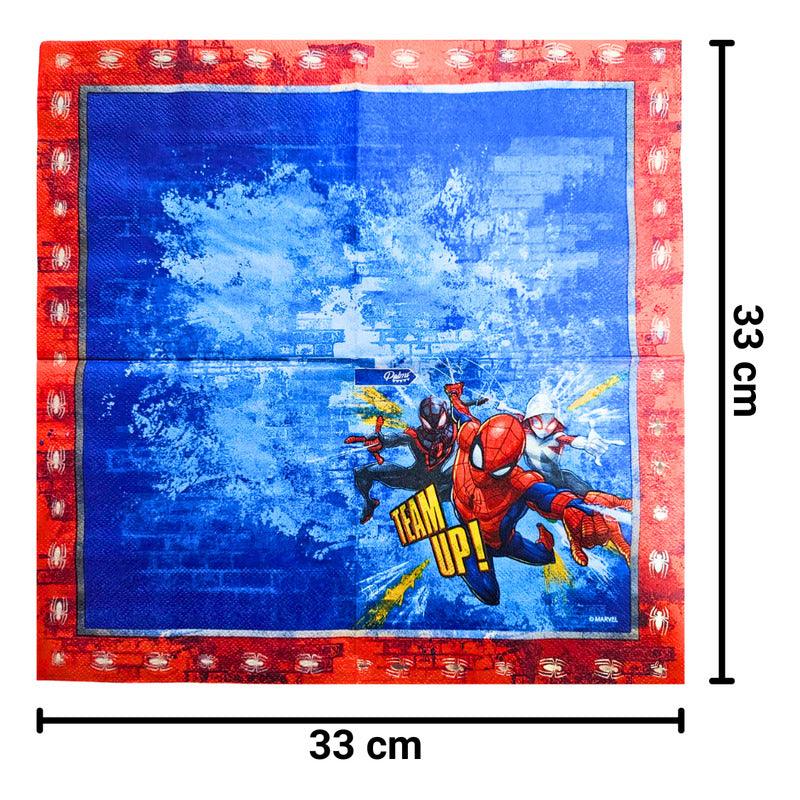 Set 12 Servilletas Spiderman 33x33cm Para Cumpleaños - Louicid