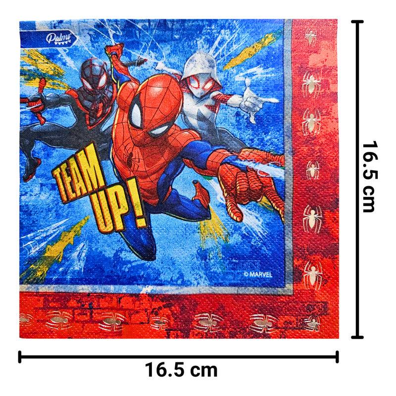 Set 12 Servilletas Spiderman 33x33cm Para Cumpleaños - Louicid