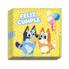 Set 10 Servilletas Bluey 33x33cm Para Cumpleaños - Louicid