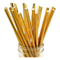 Set De 12 Bombillas De Papel Metalizado Glam - Louicid