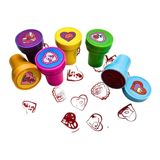 Set 12 Timbres Corazón para Sorpresas Cumpleaños - Louicid