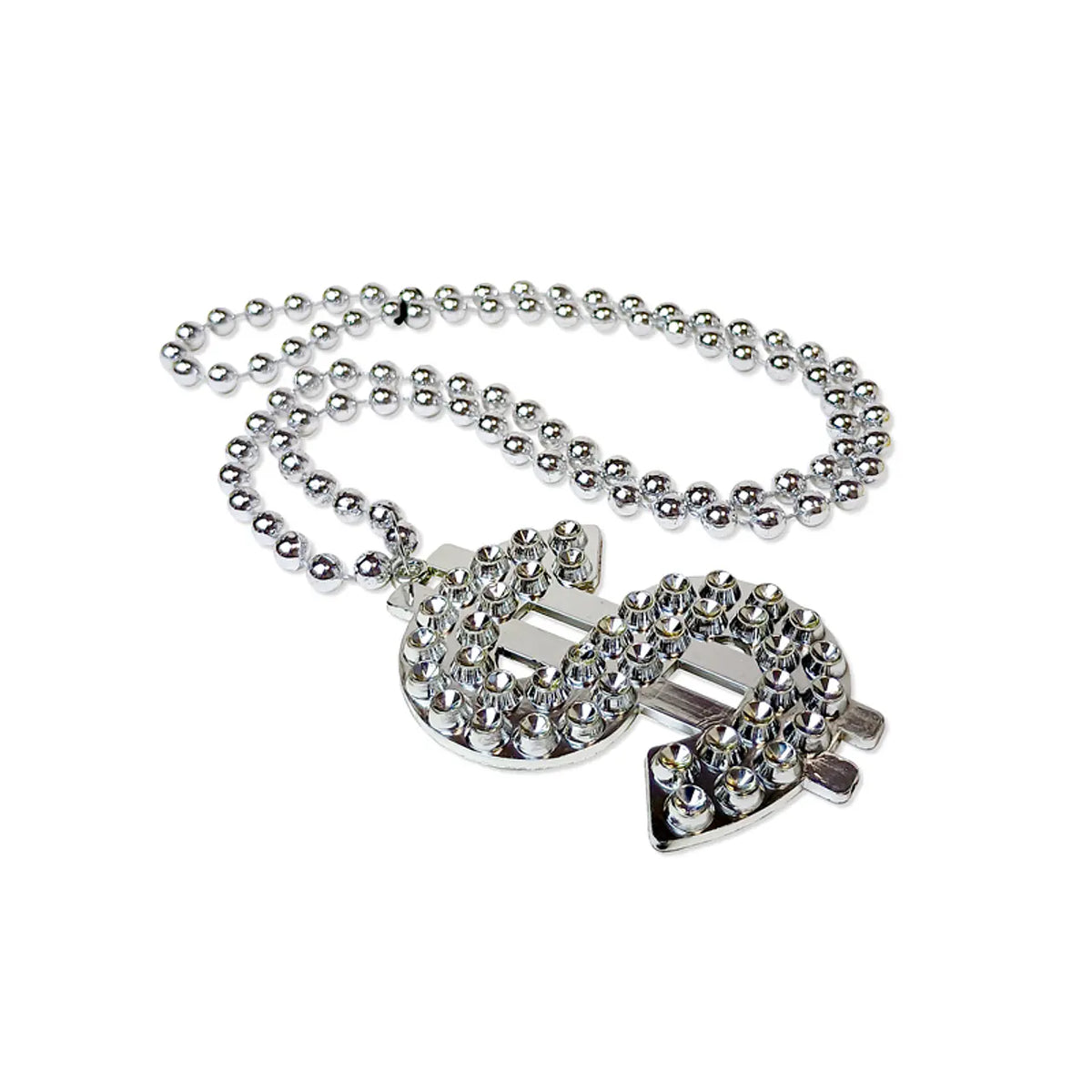 Set 3 Collares Signo Dólar Para Fiesta Plateado - Louicid