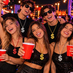 Set 3 Collares Signo Dólar Para Fiesta - Louicid