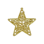 Set 3 Estrellas Tricolor Adorno Navideño Dorado - Louicid