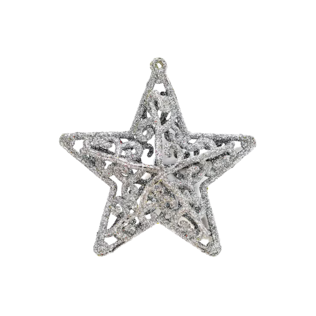 Set 3 Estrellas Tricolor Adorno Navideño Gris - Louicid