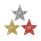 Set 3 Estrellas Tricolor Adorno Navideño - Louicid
