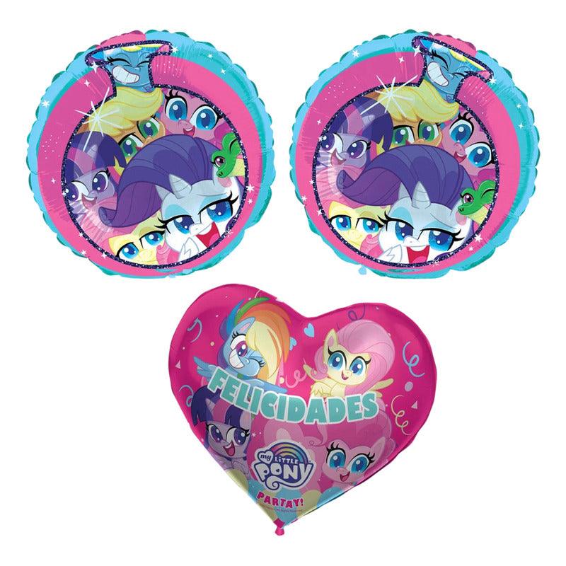 Set 3 Globos Foil My Little Pony Para Cumpleaños Louicid - Louicid