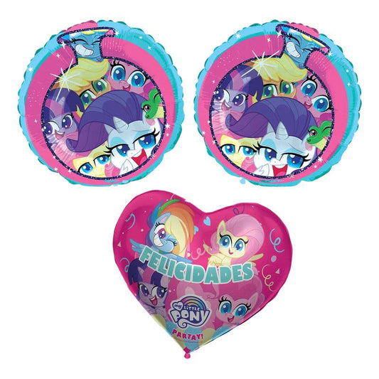 Set 3 Globos Foil My Little Pony Para Cumpleaños Louicid - Louicid