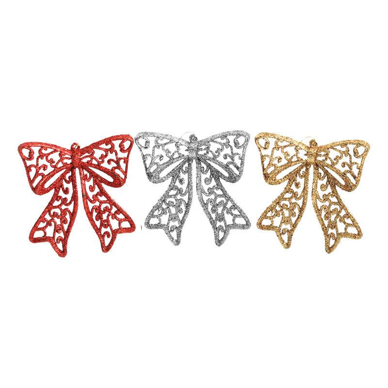 Set 3 Lazos Tricolor Adorno Navideño Para Arbolito - Louicid